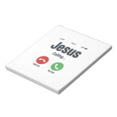 Bloc-note Conception de t-shirt chrétien Jésus appelant l'éc (Tourné)