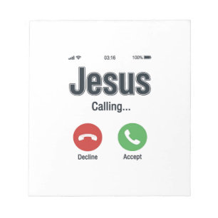 Bloc-note Conception de t-shirt chrétien Jésus appelant l'éc