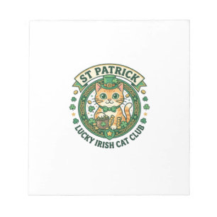 Bloc-note Conception de T-shirt de chat irlandais chanceux d