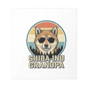 Bloc-note Conception de T-shirt de chien grand-père Shiba In