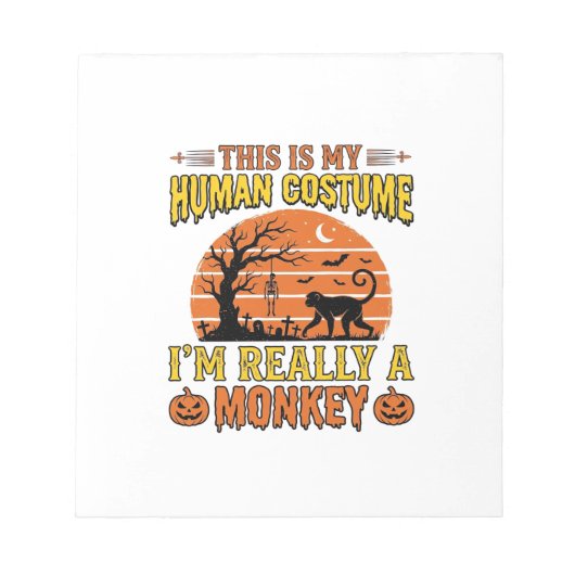 Bloc-note Conception de T-shirt de costume humain de singe d (Devant)