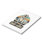 Bloc-note Conception de t-shirt de dinosaure rétro Papa Saur (Tourné)