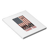 Bloc-note Conception de T-shirt de drapeau américain militai (Incliné)