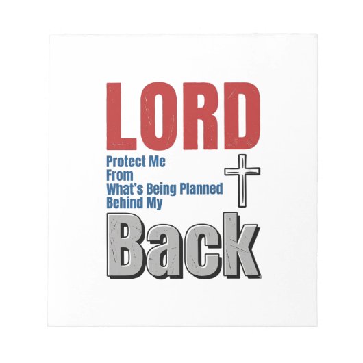 Bloc-note Conception de t-shirt de foi chrétienne Lord Prote (Devant)