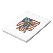 Bloc-note Conception de T-shirt Drapeau de Chien Boxer Patri (Tourné)