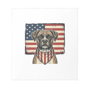 Bloc-note Conception de T-shirt Drapeau de Chien Boxer Patri