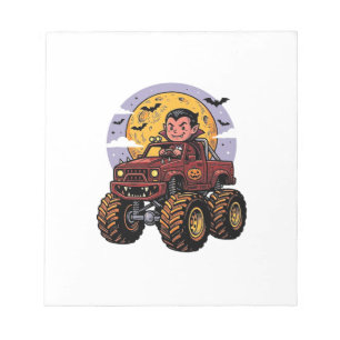 Bloc-note Conception de T-shirt Halloween Camion Monstre Vam