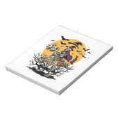 Bloc-note Conception de T-shirt Halloween dinosaure squelett (Tourné)