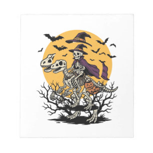 Bloc-note Conception de T-shirt Halloween dinosaure squelett