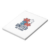 Bloc-note Conception de T-shirt patriotique pièce de puzzle (Tourné)