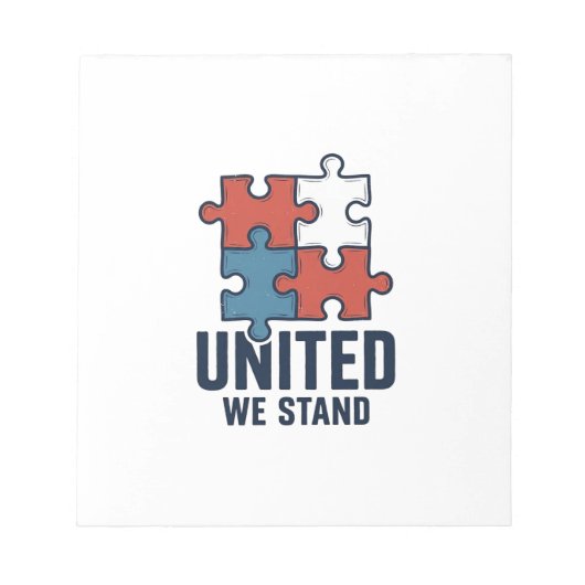 Bloc-note Conception de T-shirt patriotique pièce de puzzle (Devant)