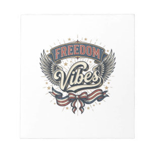 Bloc-note Conception de T-Shirt Patriotique Vintage Vibes de