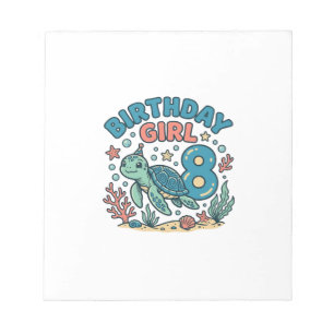 Bloc-note Conception de t-shirt pour les 8 ans de la fille d
