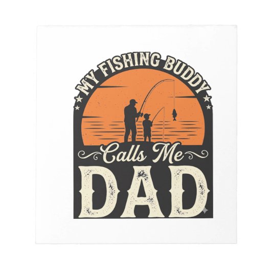 Bloc-note Conception de T-shirt pour papa, compagnon de pêch (Devant)