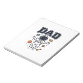 Bloc-note Conception de T-shirt Vector Space Astronaute Papa (Tourné)