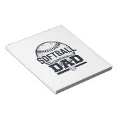 Bloc-note Conception de T-Shirt Vectoriel Papa Softball Vint (Incliné)