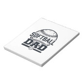 Bloc-note Conception de T-Shirt Vectoriel Papa Softball Vint (Tourné)