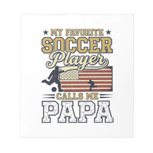 Bloc-note Conception de t-shirt vintage Papa de football drô