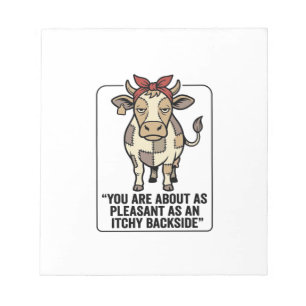 Bloc-note Conception de T-Shirt Vintage Vache Patchwork Grin