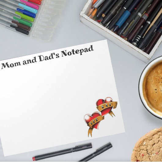 Bloc-note Conception de tatouage bannière traditionnelle Mam