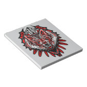 Bloc-note Conception de totem tribal Haida Loup (Incliné)