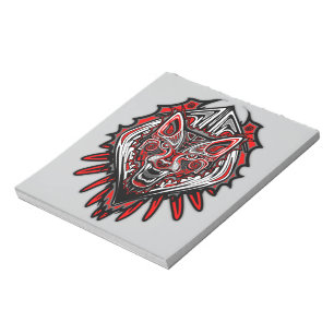 Bloc-note Conception de totem tribal Haida Loup