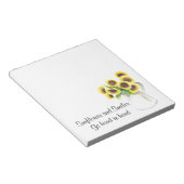 Bloc-note Conception de tournesol sur les objets (Incliné)