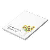 Bloc-note Conception de tournesol sur les objets (Tourné)