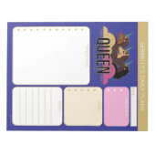 Bloc-note Conception de trio de reine licorne afro (Devant)