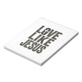 Bloc-note Conception de typographie chrétienne Amour comme J (Tourné)