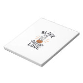 Bloc-note Conception de vecteur de chat noir d'amour spécial (Tourné)