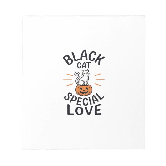 Bloc-note Conception de vecteur de chat noir d'amour spécial (Devant)