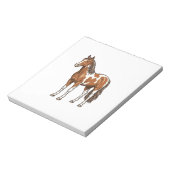 Bloc-note Conception de vecteur de cheval Pinto gravé antiqu (Tourné)