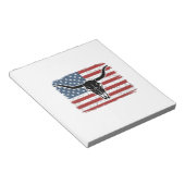 Bloc-note Conception de vecteur de drapeau américain de crân (Incliné)
