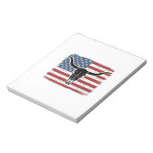 Bloc-note Conception de vecteur de drapeau américain de crân (Tourné)