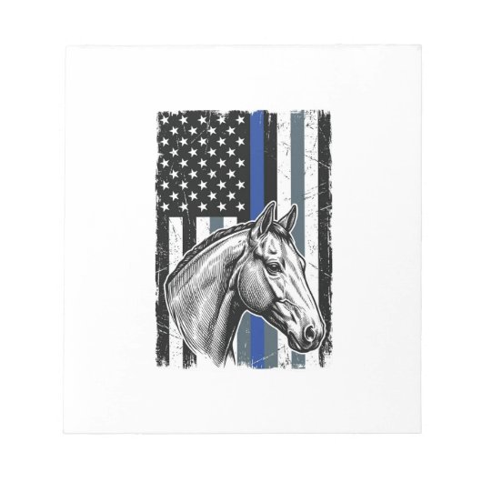 Bloc-note Conception de vecteur de drapeau de cheval de lign (Devant)