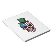 Bloc-note Conception de vecteur de drapeau de crâne de trèfl (Incliné)