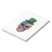 Bloc-note Conception de vecteur de drapeau de crâne de trèfl (Tourné)