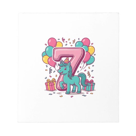 Bloc-note Conception de vecteur de poney mignon de fête d'an (Devant)
