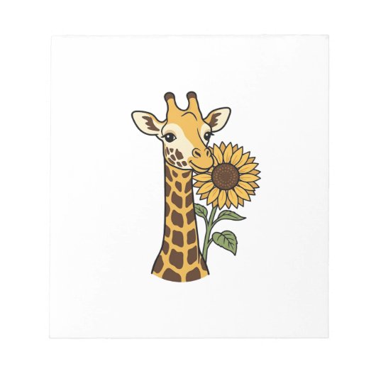 Bloc-note Conception de vecteur de tournesol de girafe vinta (Devant)