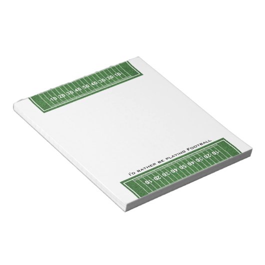 Bloc-note Conception du terrain de football (Incliné)