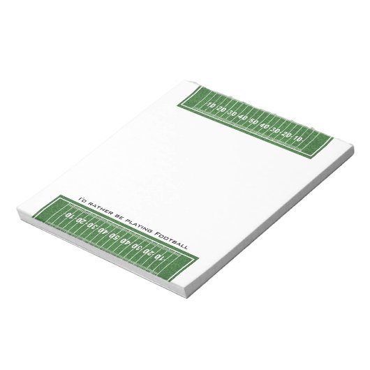 Bloc-note Conception du terrain de football (Tourné)
