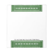 Bloc-note Conception du terrain de football (Devant)