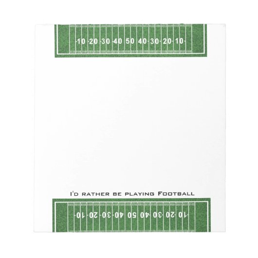 Bloc-note Conception du terrain de football (Devant)