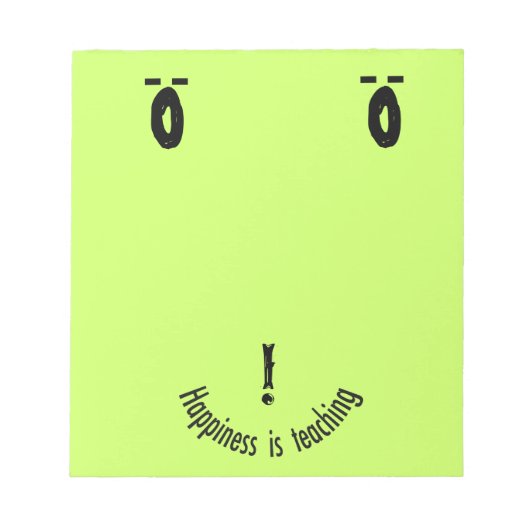 Bloc-note Conception du visage de la note de l'enseignant (Devant)