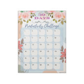 Bloc-note Conception florale Défi de productivité de 30 jour (Tourné)