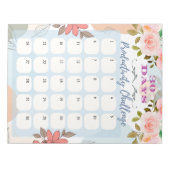 Bloc-note Conception florale Défi de productivité de 30 jour (Devant)