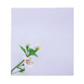 Bloc-note Conception florale sur fond bleu (Devant)