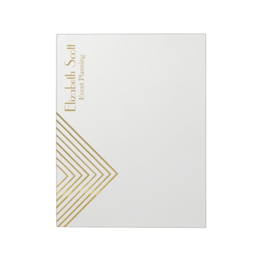 Bloc-note Conception géométrique personnalisée en or Entrepr (Tourné)