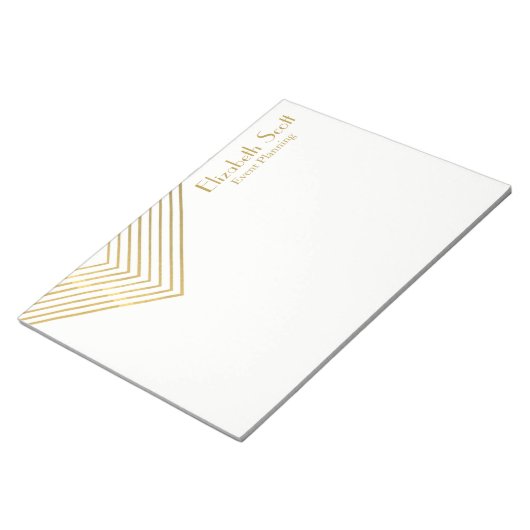 Bloc-note Conception géométrique personnalisée en or Entrepr (Incliné)